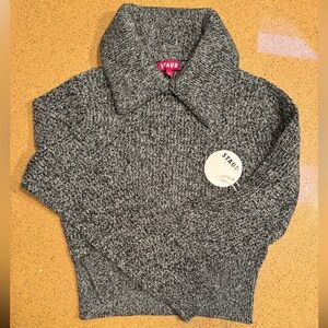 NWT STAUD Charcoal Collared Wool Sweater